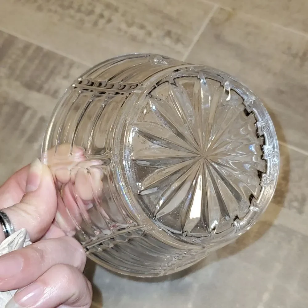 Clear Glass 2 Cup Dish